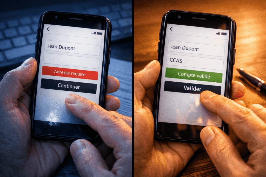 compte bancaire sans domicile fixe adresse requise refus puis domiciliation ccas validation