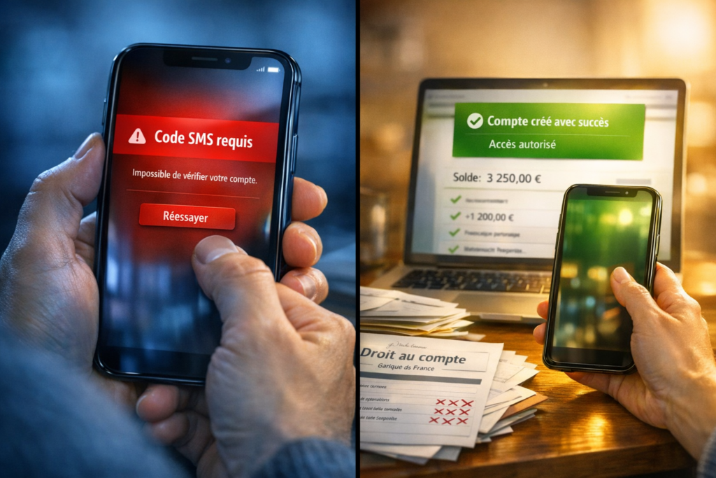 
ouvrir un compte bancaire sans numéro de téléphone code SMS refusé solution accès compte