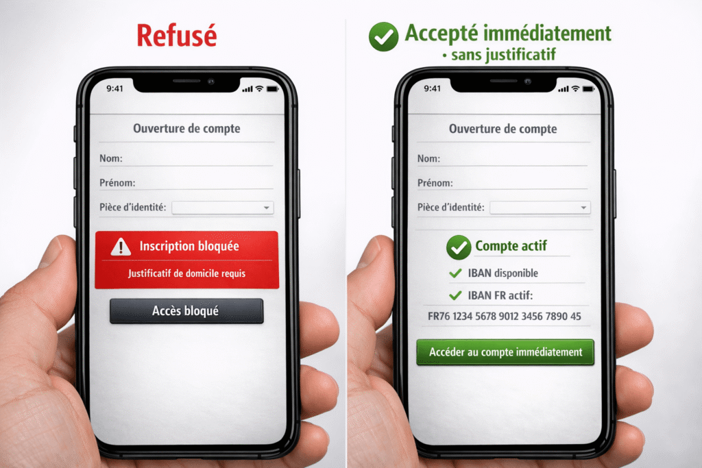 ouvrir un compte bancaire sans justificatif de domicile sans refus