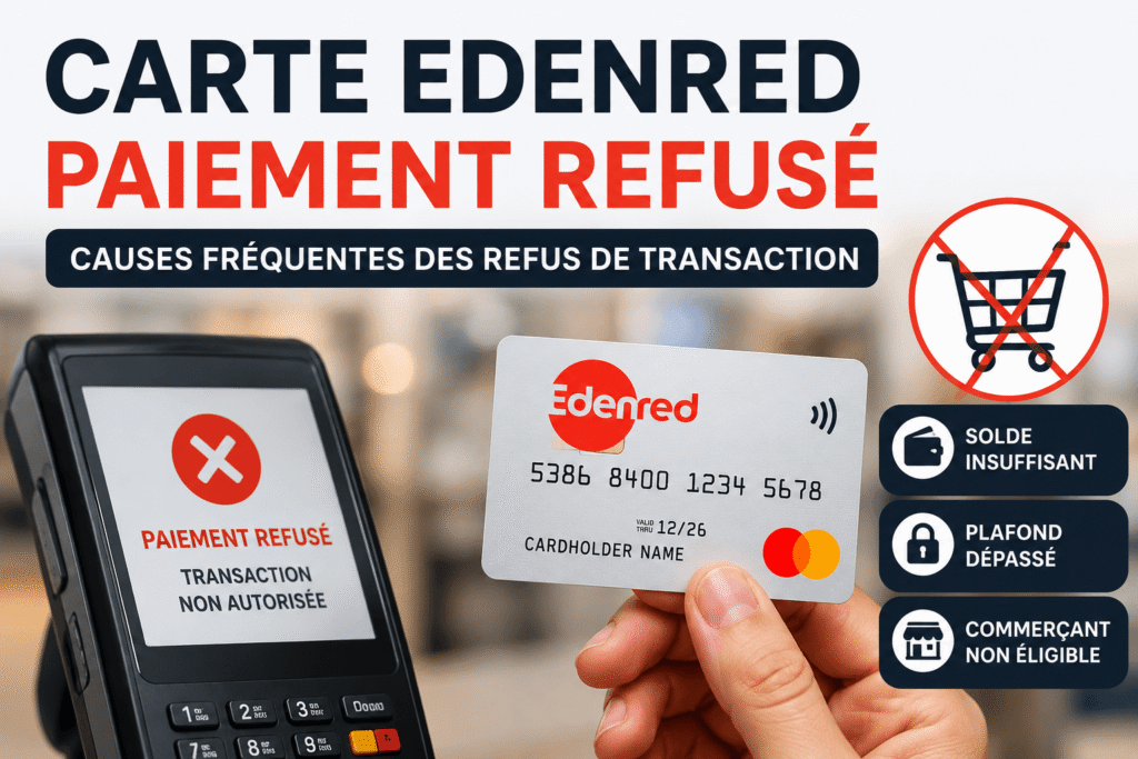 carte edenred paiement refusé​ sur terminal de paiement