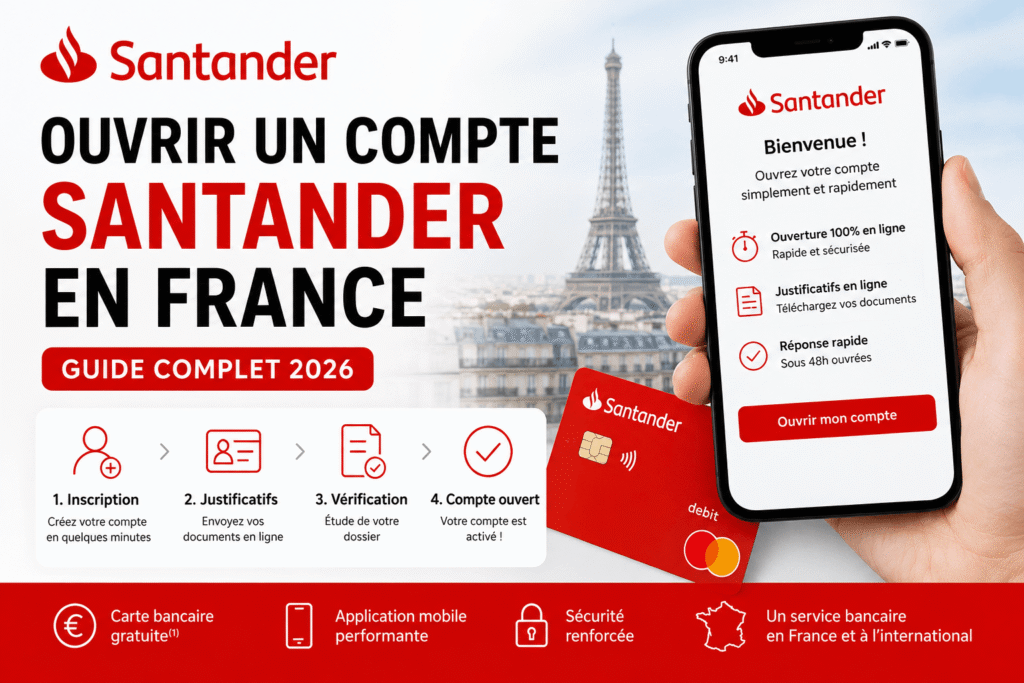 ouvrir un compte santander en franceguide complet 2026