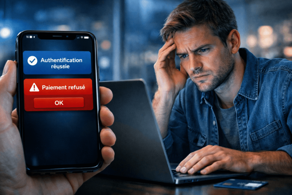Paiement refusé après authentification 3D Secure réussie