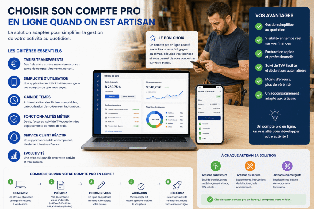 choisir compte pro en ligne artisan illustration choisir compte pro en ligne artisan pour gestion activité professionnelle