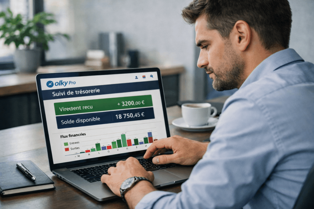 compte pro olky avis​analysé par un entrepreneur à la recherche d'une solution de gestion moderne.