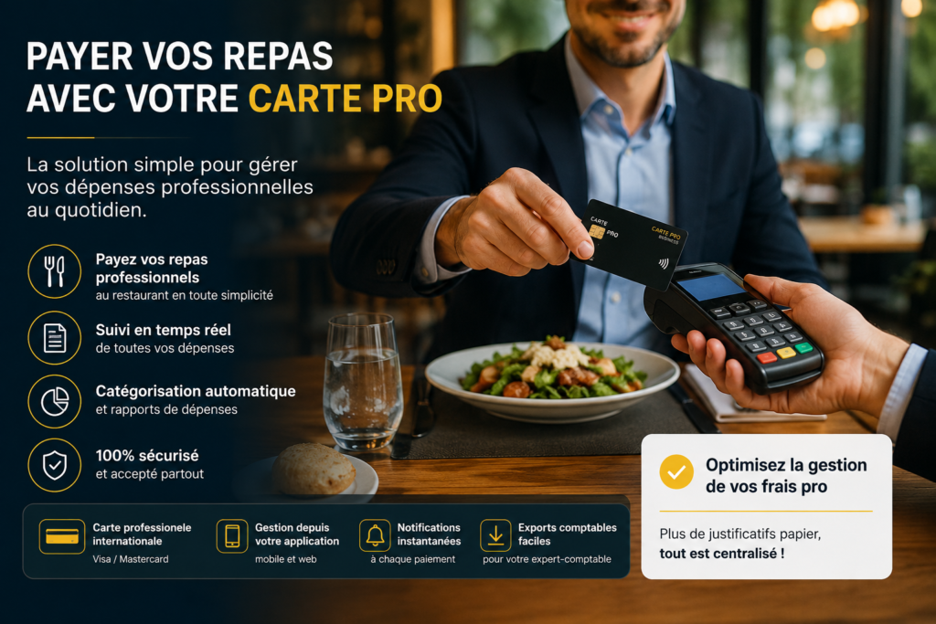 pour gérer les payer repas avec carte pro dépenses professionnelles au restaurant