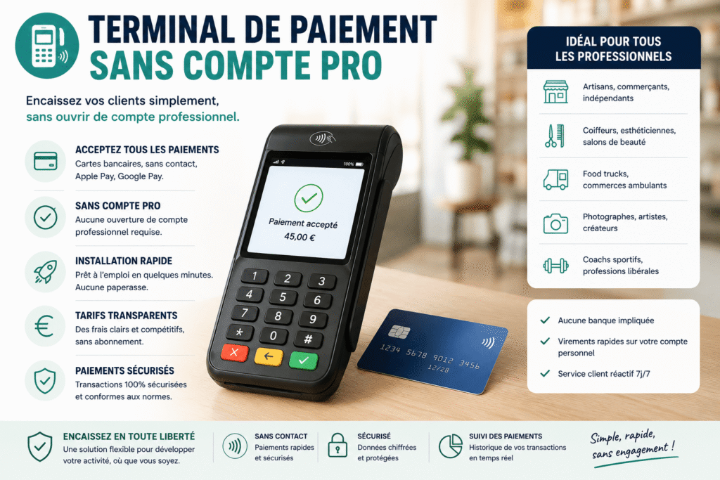 terminal de paiement sans compte pro
