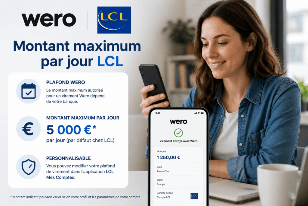 wero montant maximum par jour lcl consultation du plafond de virement wero sur téléphone mobile